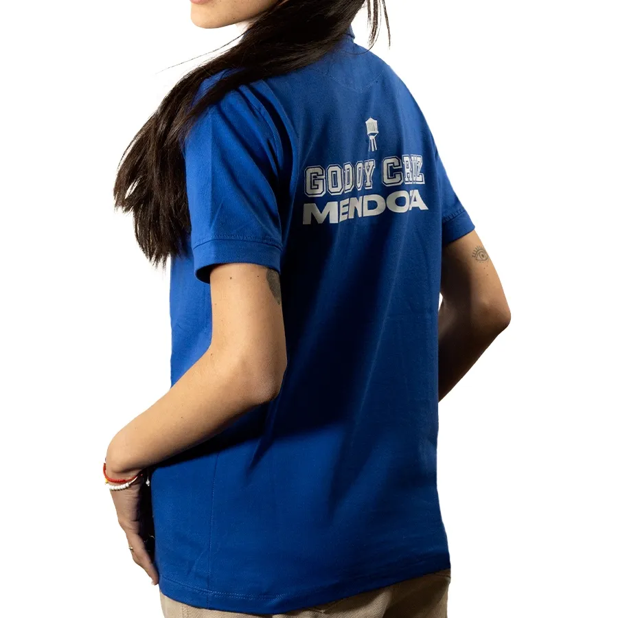 Imagen 2 de 5 de Remera Fiume Sport Polo Dama Godý Cruz-AZUL/BLANCO
