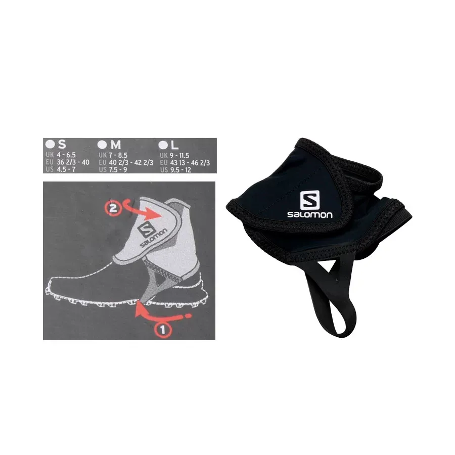 Imagen 1 de 3 de Polainas Trail Gaiters Low Salomon-NEGRO/BLANCO