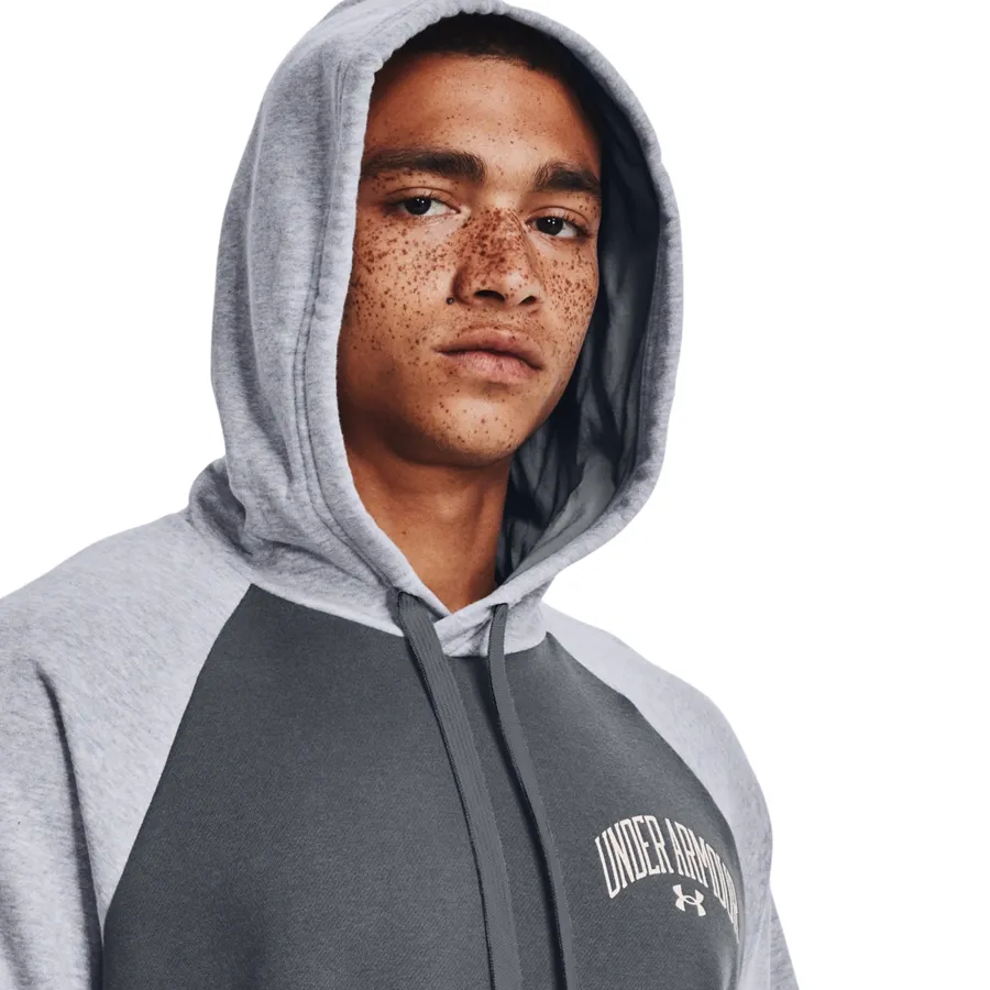 Imagen 2 de 4 de Buzo Under Armour Training  Rival Colorblock Hombre-GRAFITO/GRIS