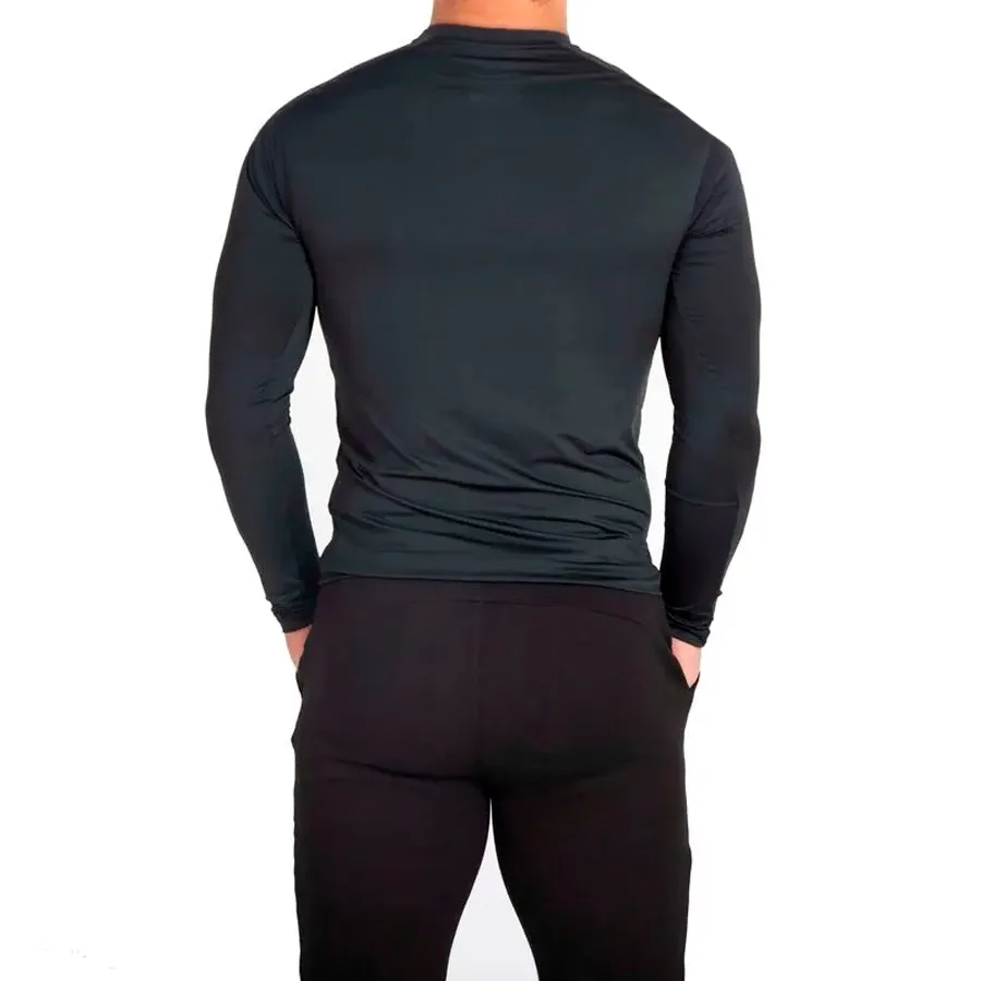 Imagen 1 de 2 de Remera Kappa Térmica Soccer-NEGRO