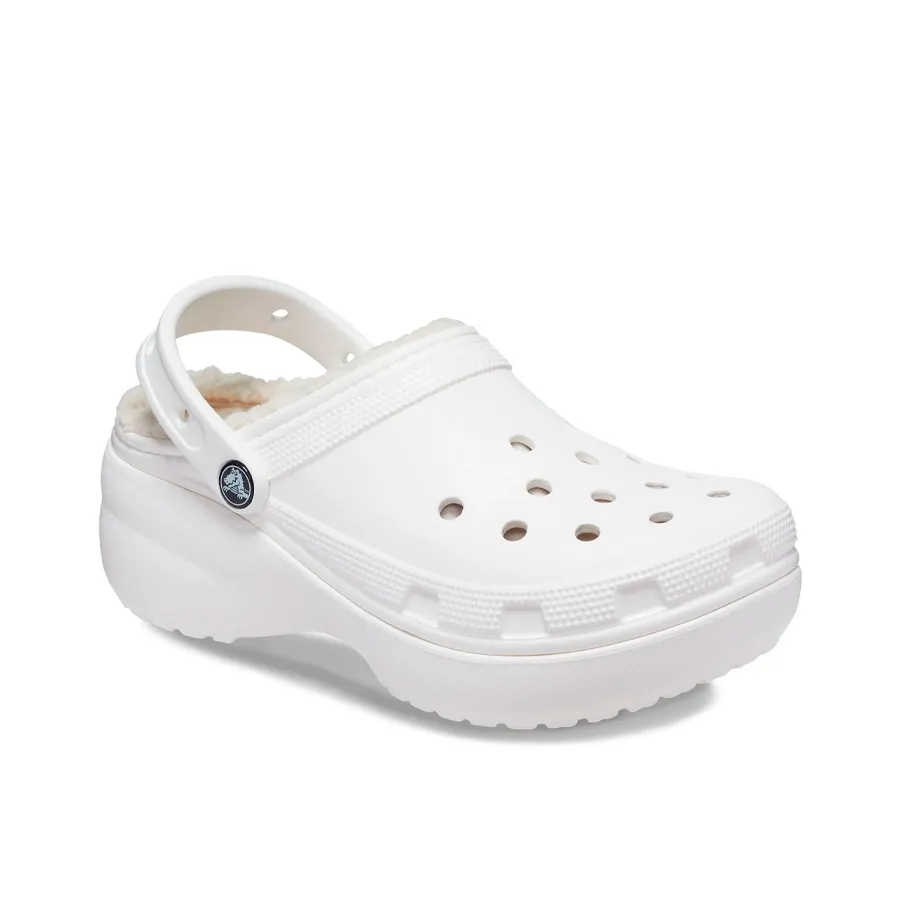 Imagen 1 de 5 de Ojotas Crocs Classic Platform Clog-BLANCO