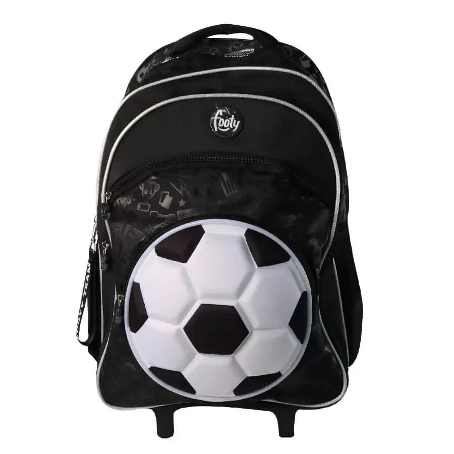 Imagen 0 de 1 de Mochila Carro Footy Pelota-NEGRO/BLANCO