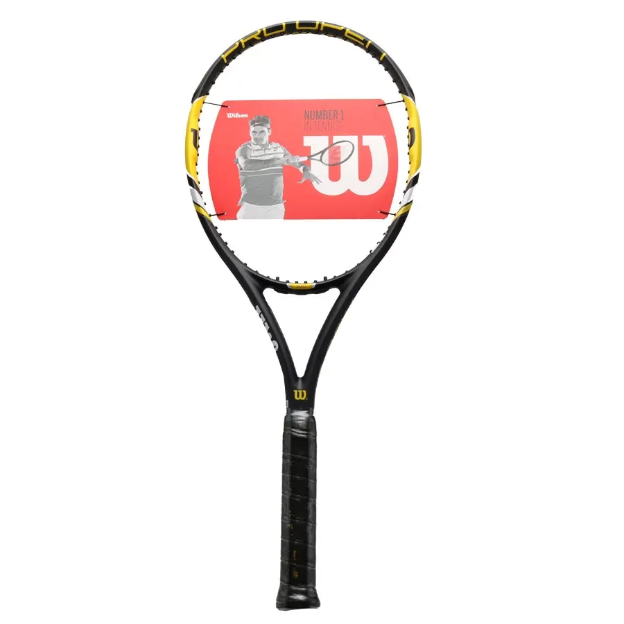 Imagen 0 de 1 de Raqueta Wilson Pro Open 100 Performance Grip 4 3/8-NEGRO/AMARILLO