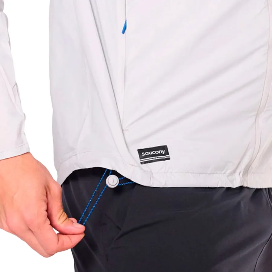 Imagen 4 de 7 de Campera Saucony Rompeviento Peregrine Packaway 2-GRIS