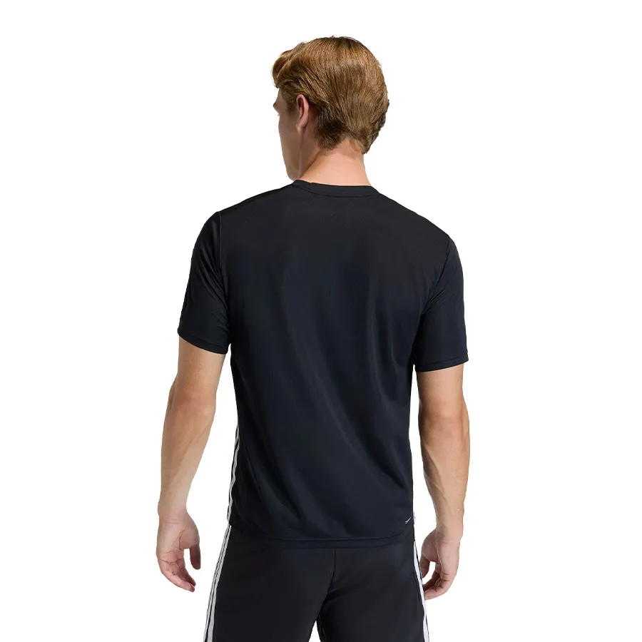 Imagen 1 de 5 de Remera adidas Workout Essentials 3 Stripes-NEGRO