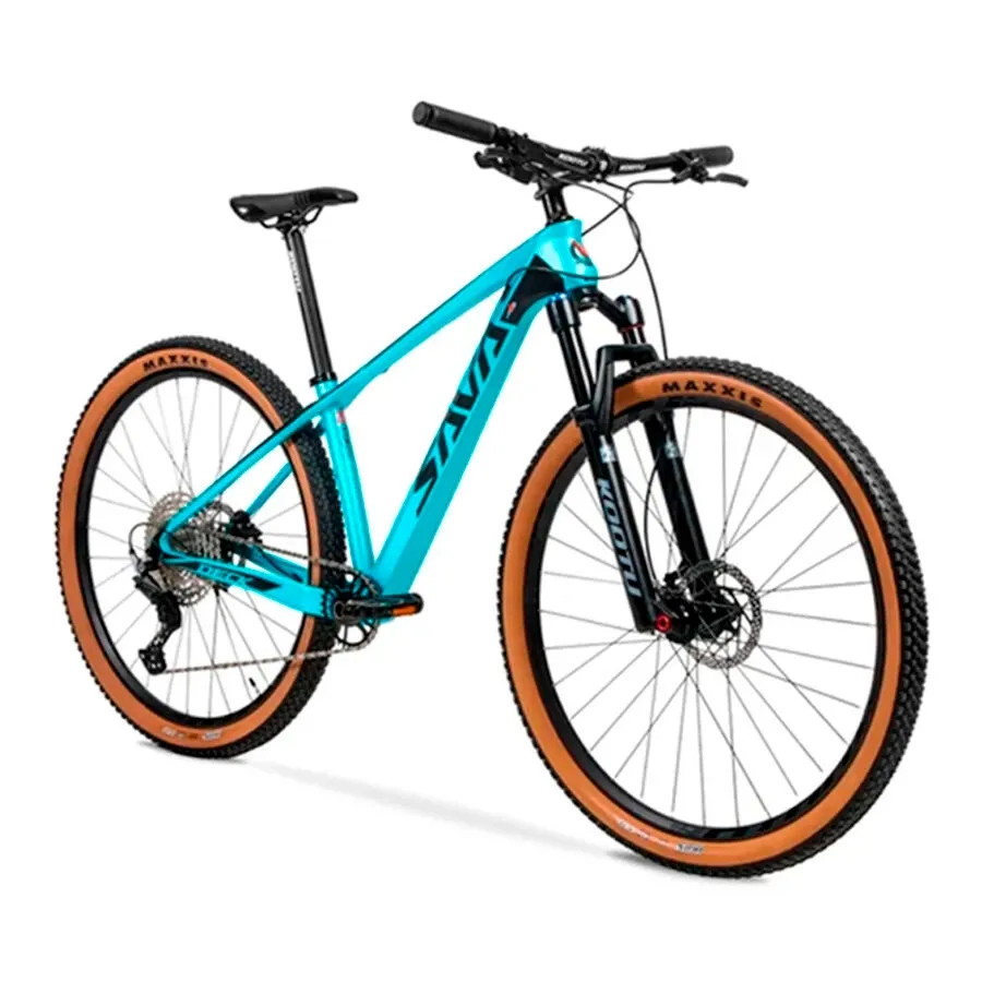 Imagen 1 de 5 de Bicicleta Sava Mtb Carbono Deck 6.1 Deore 12 V T19-CELESTE