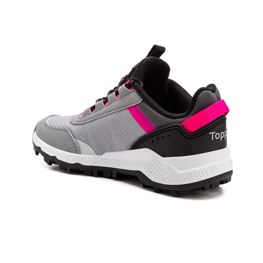 Imagen 3 de 5 de Zapatillas Topper Rug Kids-GRIS/NEGRO/FUCSIA