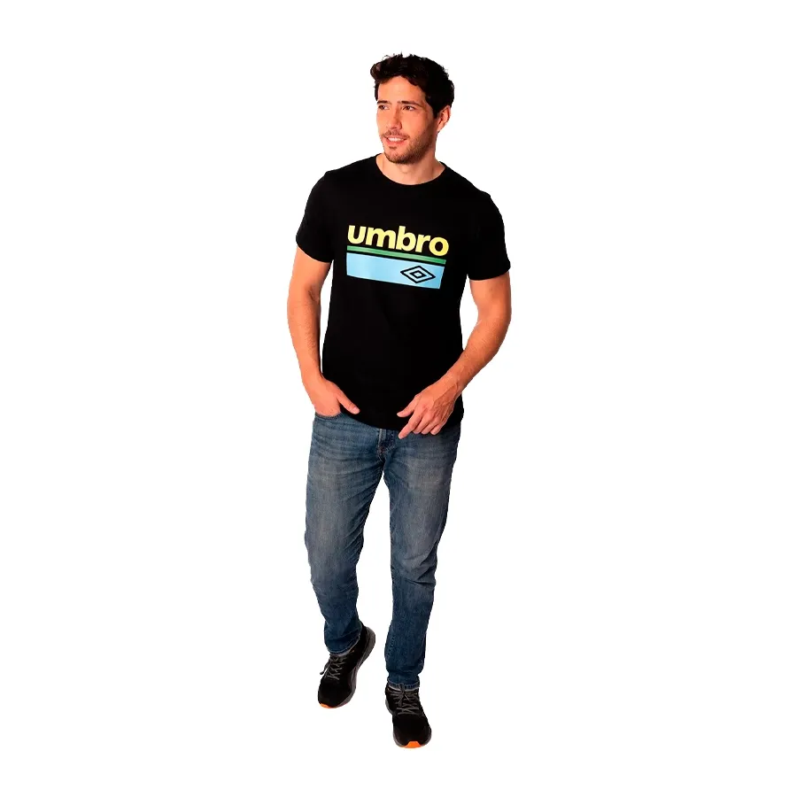 Imagen 2 de 4 de Remera Umbro 1924-NEGRO/AMARILLO/CELESTE