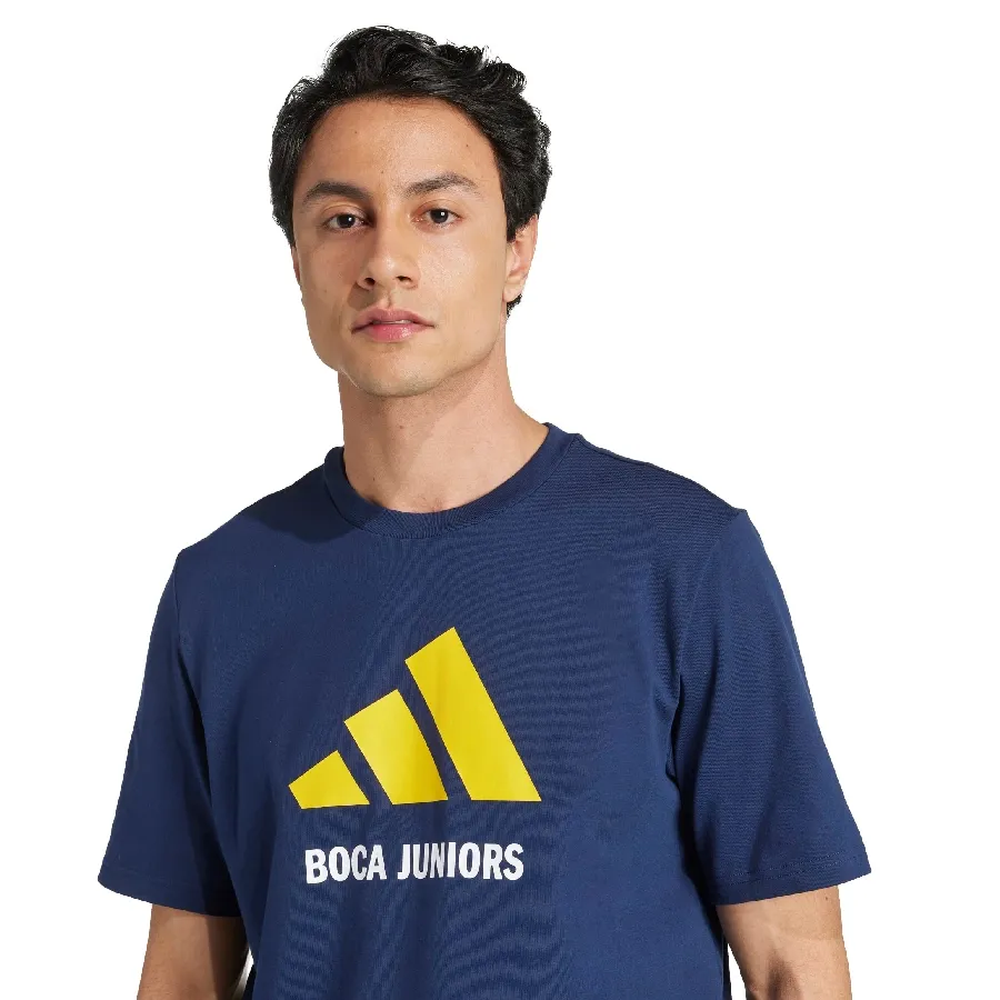 Imagen 4 de 5 de Remera adidas de temporada de Boca Juniors-MARINO/AMARILLO