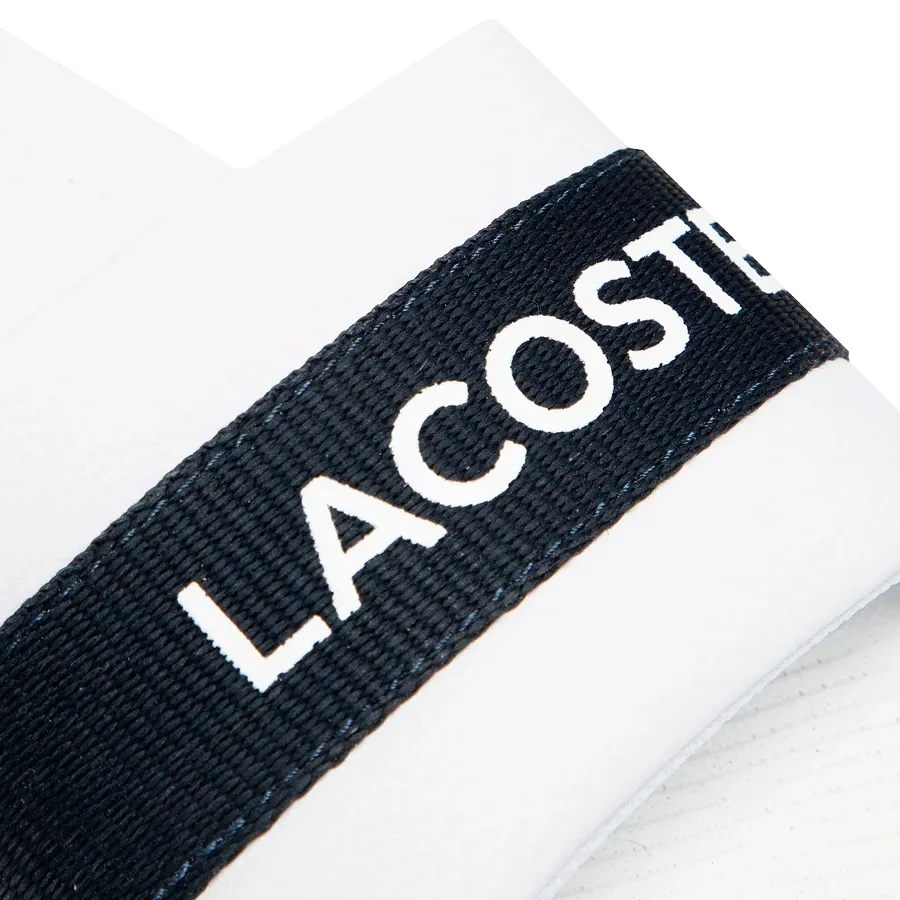 Imagen 3 de 4 de Ojotas Lacoste Croco Slide-BLANCO/MARINO