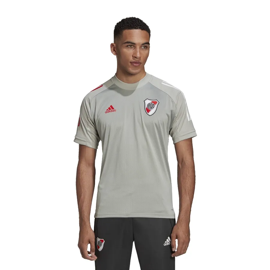 Imagen 1 de 7 de Camiseta adidas de Entrenamiento River Plate-GRIS/BLANCO/ROJO