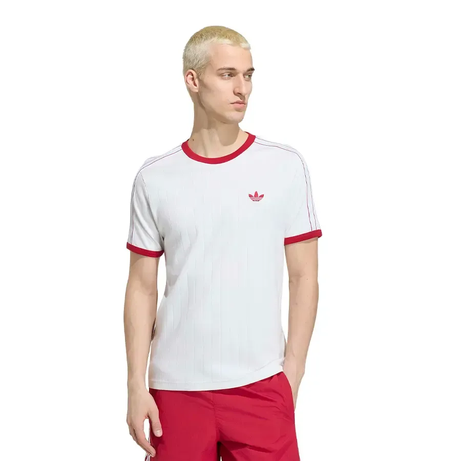 Imagen 0 de 5 de Remera adidas originals Drop Needle 3 Tiras-BLANCO/ROJO