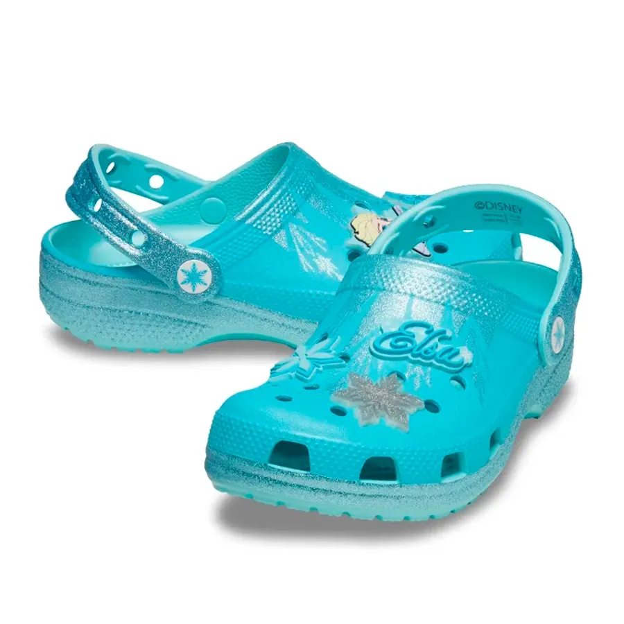 Imagen 6 de 7 de Ojotas Crocs Frozen Elsa Classic Clog-CELESTE