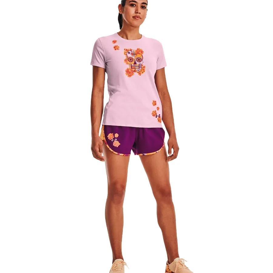 Imagen 5 de 10 de Shorts Under Armour Fly By Elite-VIOLETA/NARANJA