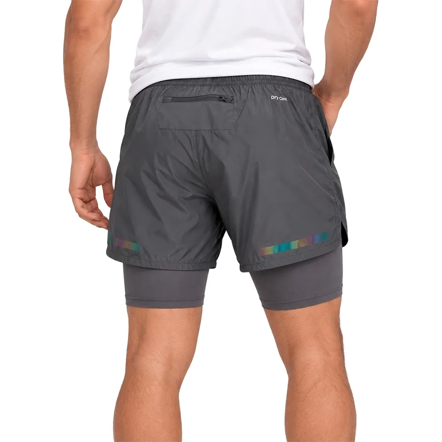 Imagen 1 de 3 de Shorts Topper 2 In 1 Crinkled-GRIS