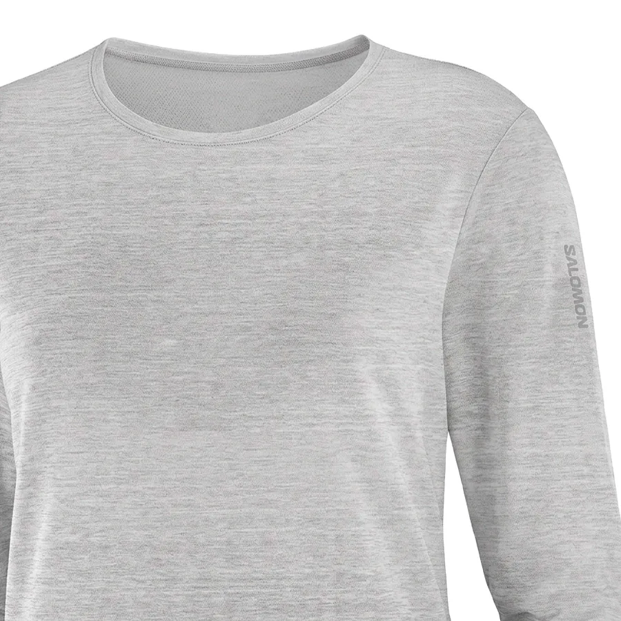 Imagen 1 de 2 de Remera Salomon Pulsar LS Tee-GRIS