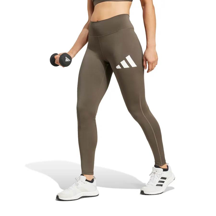 Imagen 0 de 5 de Calza Larga adidas Train Essentials Logo-VERDE OLIVA/BLANCO