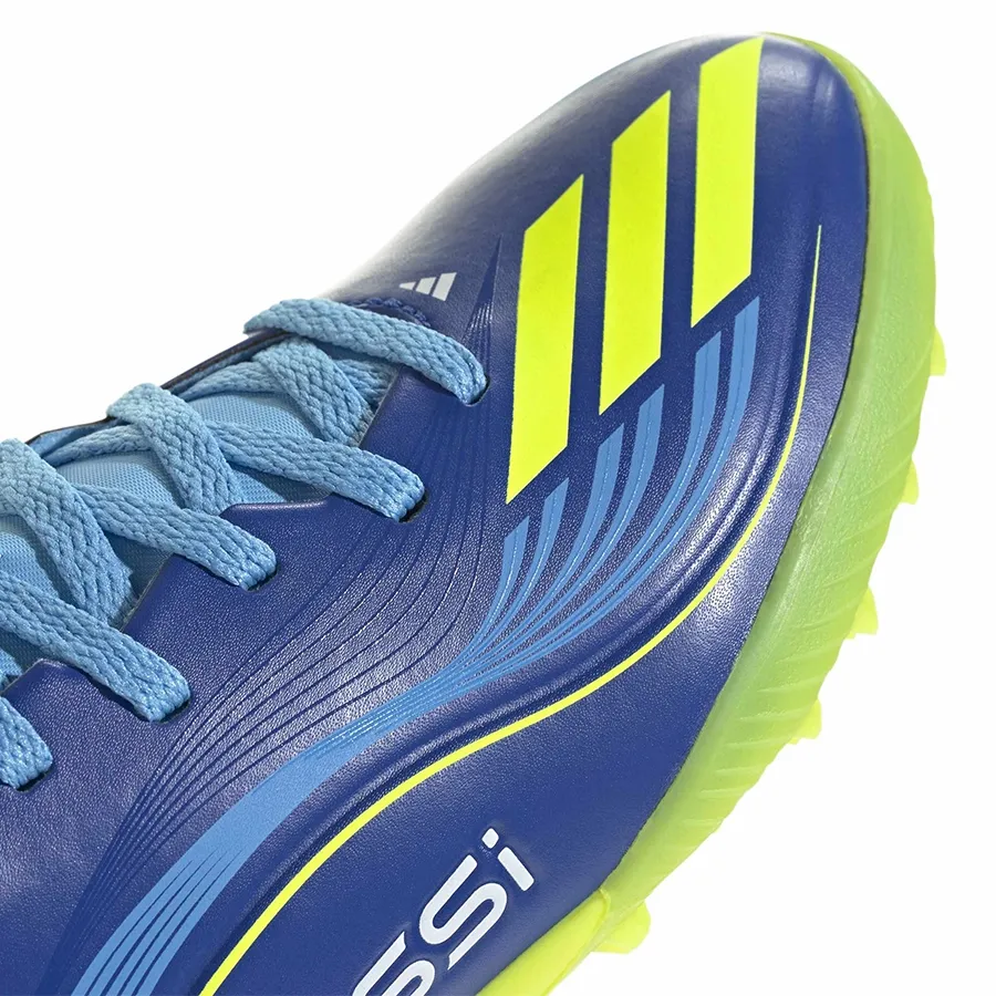 Imagen 5 de 7 de Botines adidas F50 Messi League Tf-AZUL FRANCIA/AMARILLO FLUOR/CELESTE