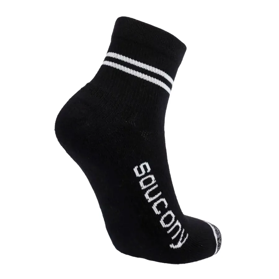 Imagen 4 de 5 de Medias Saucony Inferno Mid Crew-NEGRO/BLANCO