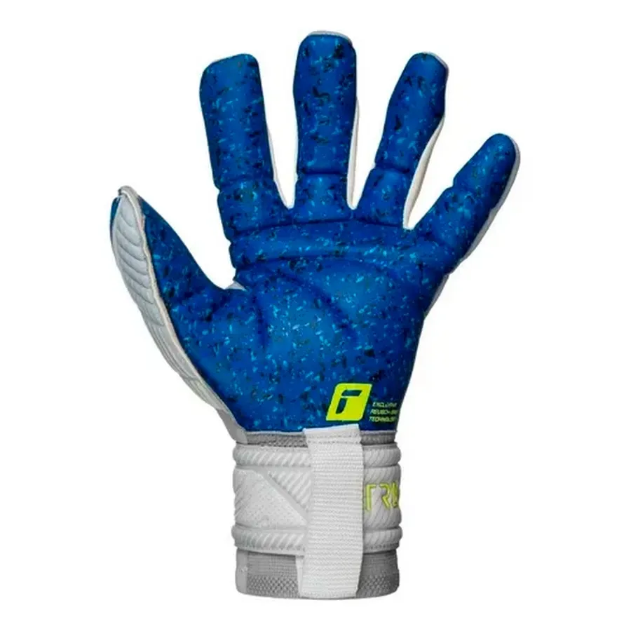 Imagen 1 de 3 de Guantes Reusch Attrakt Supreme-GRIS/AZUL/LIMA