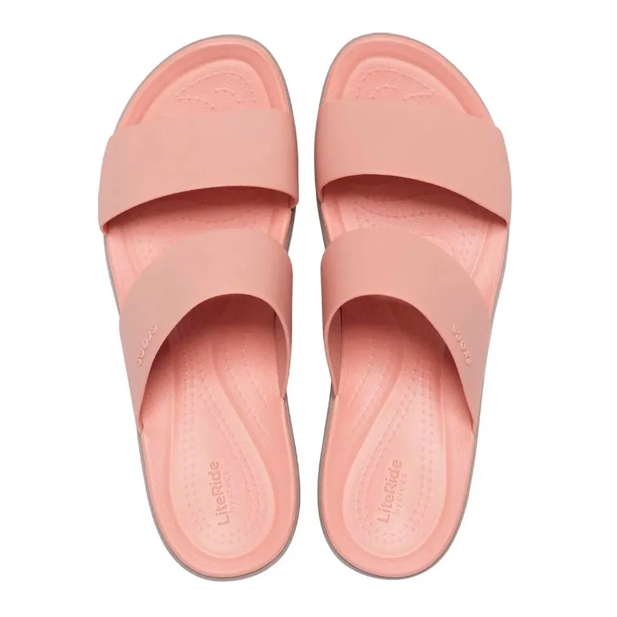 Imagen 2 de 3 de Sandalias Crocs Brooklyn Mid Wedge-ROSA/BEIGE