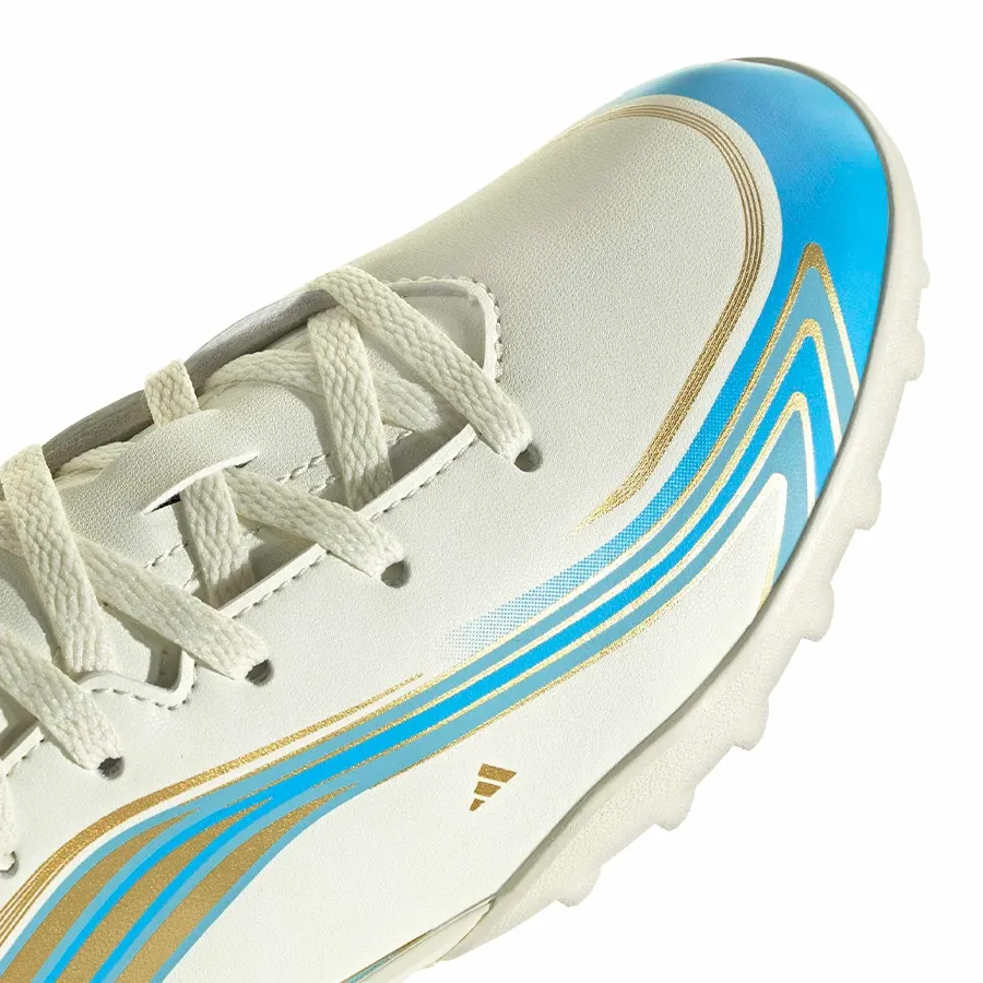 Imagen 5 de 7 de Botines Multitapón adidas Botines F50 Messi Club Tf-BLANCO/CELESTE/DORADO