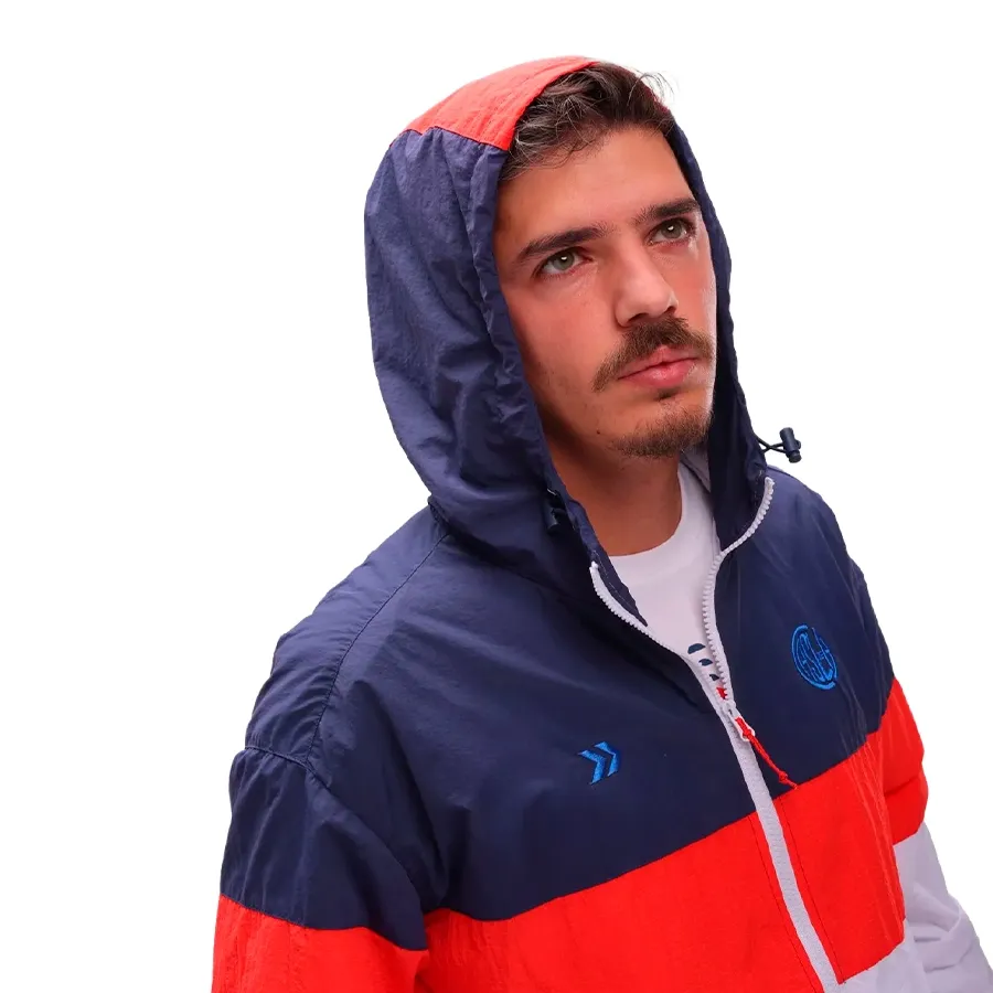 Imagen 2 de 3 de Campera Atomik Rompevientos Retro San Lorenzo 25-MARINO/BLANCO/ROJO