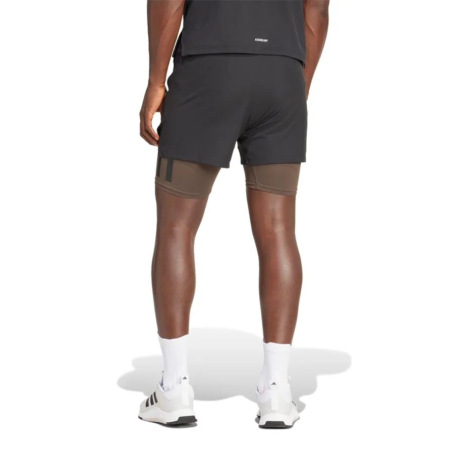 Imagen 1 de 5 de adidas Shorts  Power Workout 2 In 1-NEGRO/GRAFITO