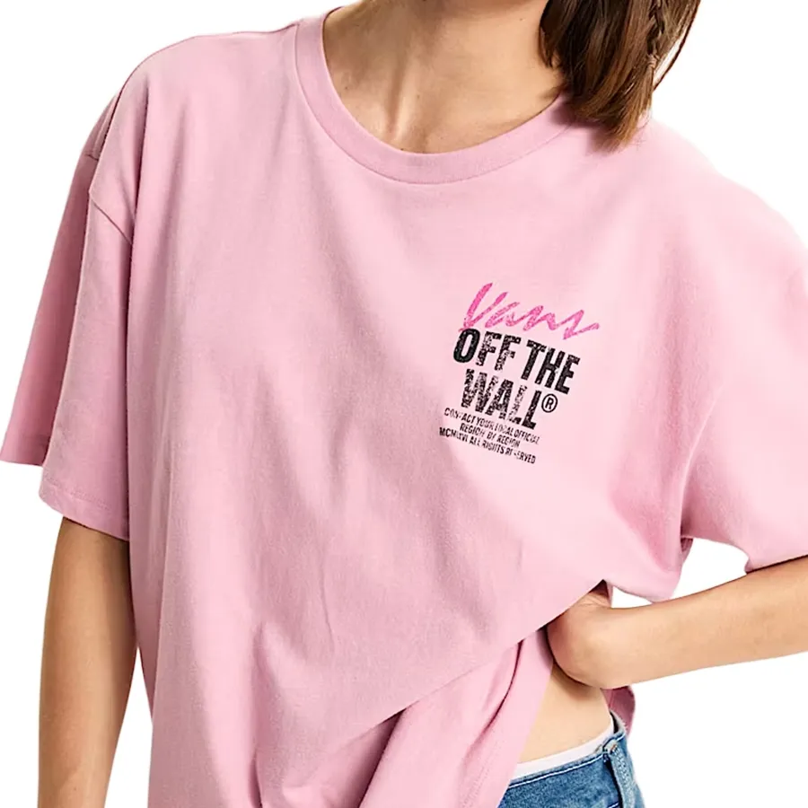 Imagen 4 de 6 de Remera Vans Lady Wall Outsized SS-ROSA VIEJO