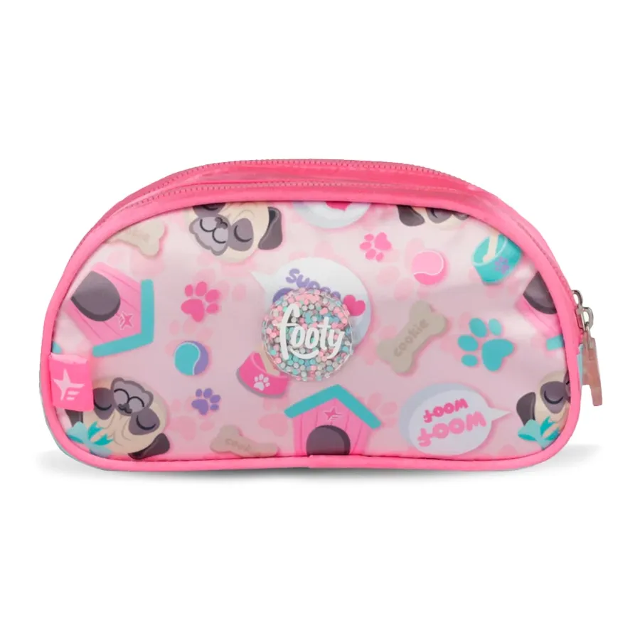 Imagen 1 de 2 de Cartuchera Footy C/ Luz Led Puppy-ROSA/CELESTE