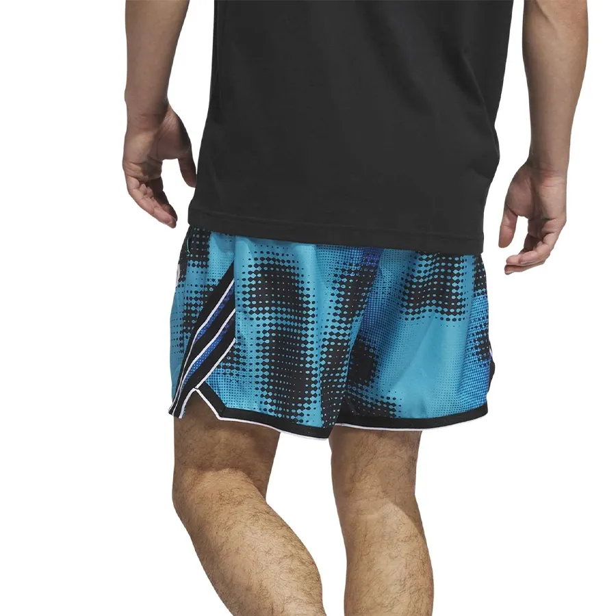 Imagen 1 de 5 de Shorts adidas CrazyLite Aop 3-TURQUESA/NEGRO