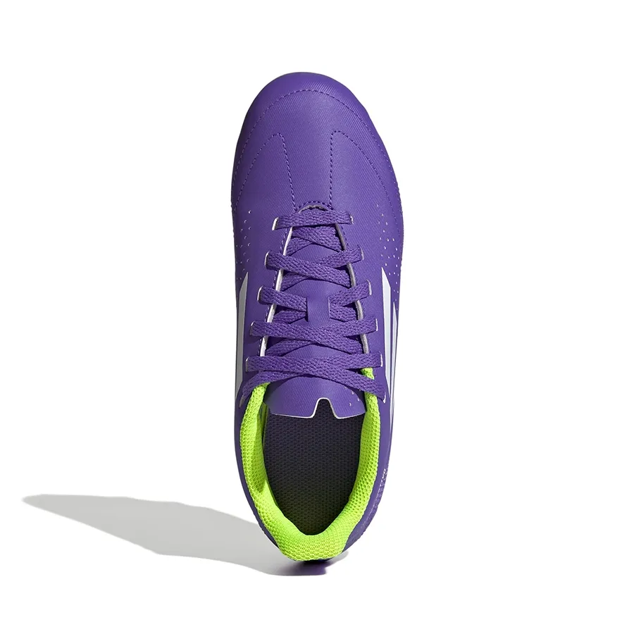 Imagen 3 de 7 de Botines adidas Deportivo III Fg J-MORADO/AMARILLO FLUOR