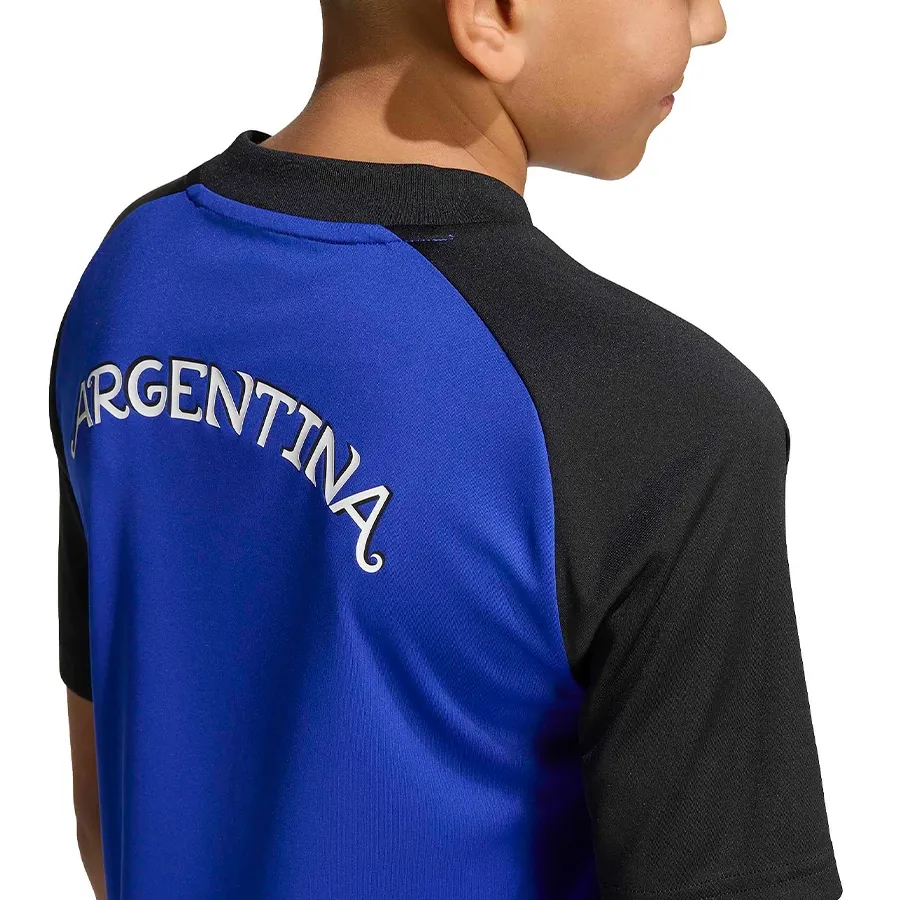 Imagen 5 de 6 de Camiseta adidas originals Prepartido Selección Argentina 26-AZUL FRANCIA/NEGRO