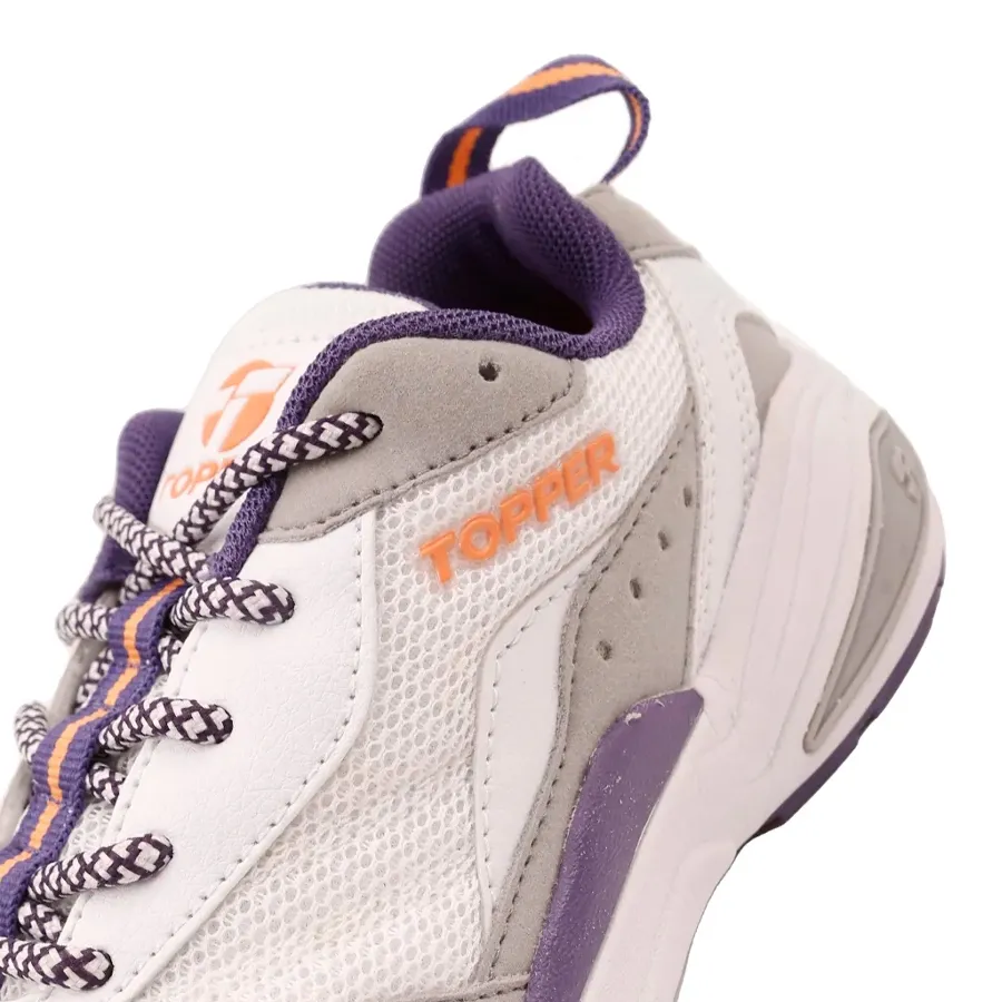 Imagen 4 de 5 de Zapatillas Topper Circus Kids-BLANCO/GRIS/VIOLETA