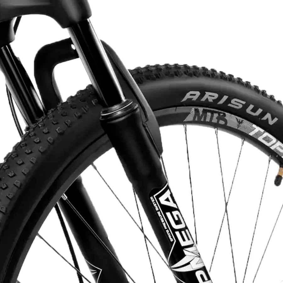 Imagen 3 de 7 de Bicicleta Mtb TopMega Sunshine R29 21 V F. Disco-NEGRO/AMARILLO