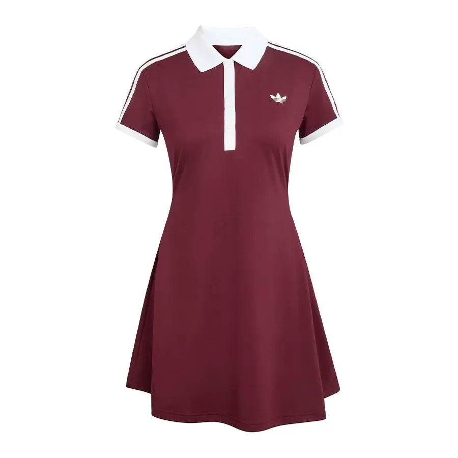 Imagen 2 de 5 de Vestido adidas originals Classics-BORDO/BLANCO