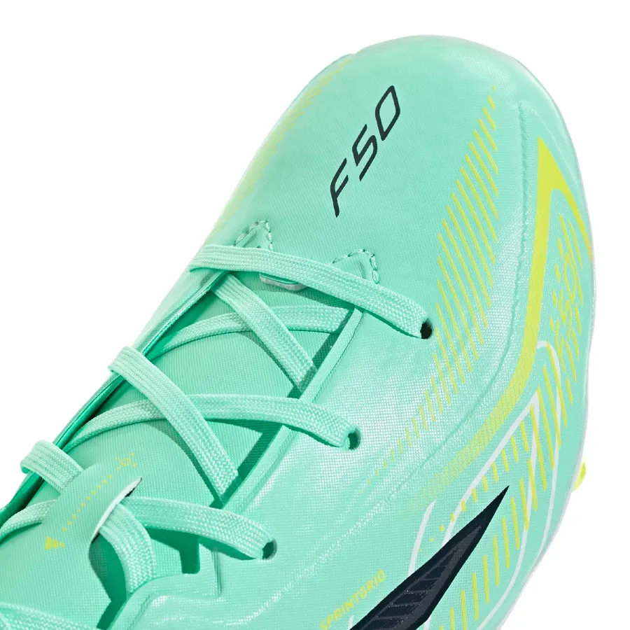 Imagen 5 de 7 de Botines adidas F50 Hyperfast League Fg-TURQUESA-NEGRO-AMARILLO-FLUOR