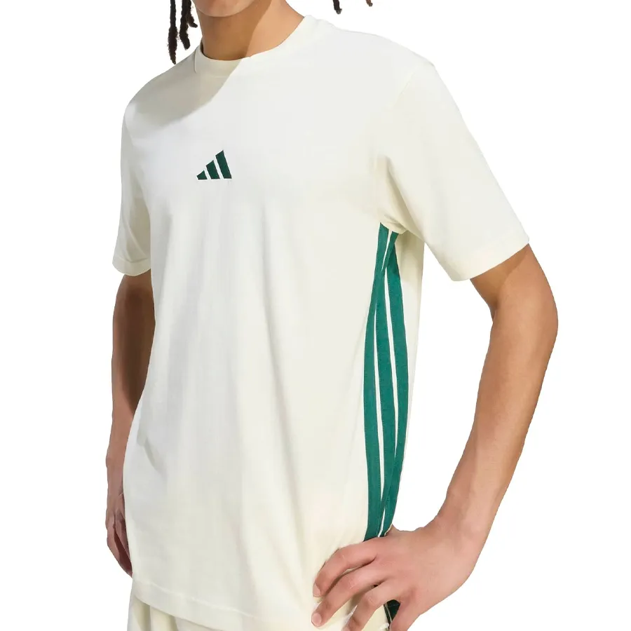 Imagen 4 de 5 de Remera adidas Essentials 3 Tiras-CRUDO/VERDE