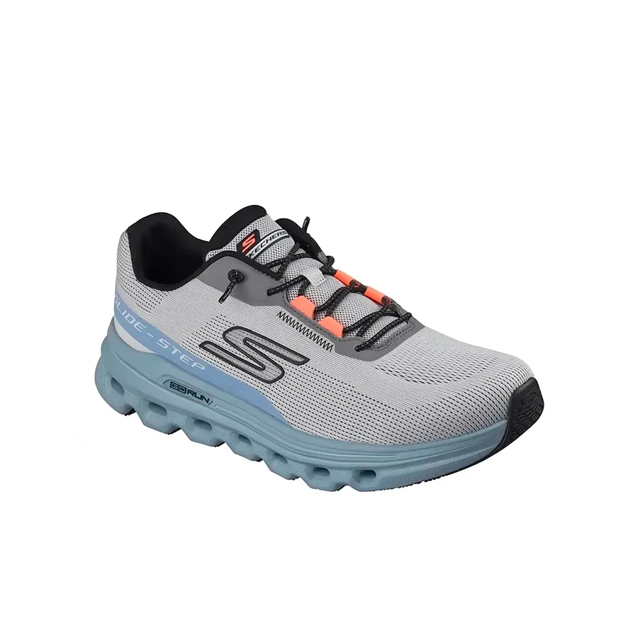 Imagen 2 de 5 de Zapatillas Skechers Go Run Glide Step Arch-GRIS-CELESTE
