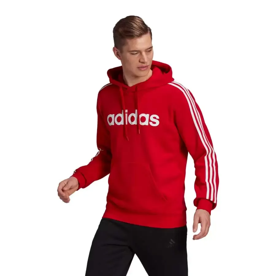 Imagen 3 de 5 de Buzo adidas Essentials 3 Rayas-ROJO/BLANCO