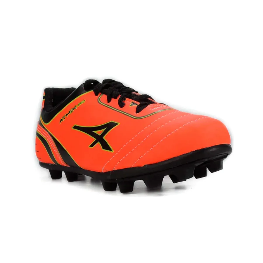 Imagen 1 de 4 de Botines Athix Powerful Kids Tf-NARANJA/VERDE FLUOR/NEGRO