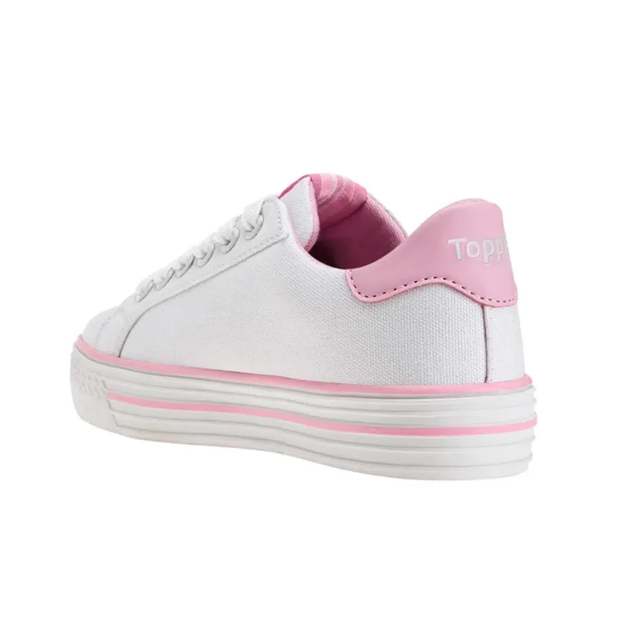 Imagen 1 de 4 de Zapatillas Topper Roma Kids-BLANCO/ROSA