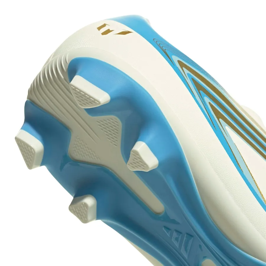 Imagen 6 de 7 de Botines adidas F50 Messi Club Fg-BLANCO/CELESTE/DORADO