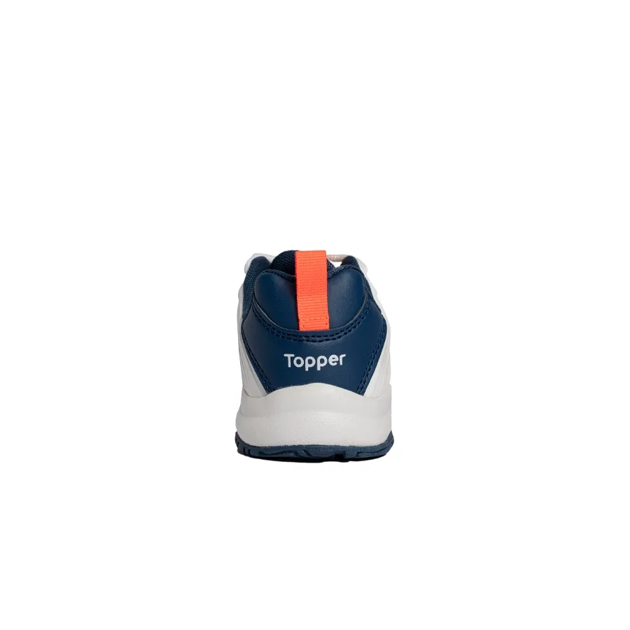 Imagen 2 de 5 de Zapatillas Topper Rod II Kids-BLANCO/MARINO/CORAL
