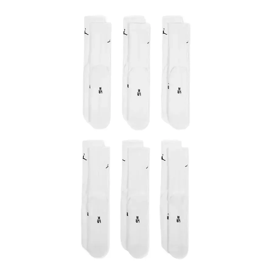 Imagen 2 de 4 de Medias Nike Jordan Everyday Cushioned Crew Pack x6-BLANCO