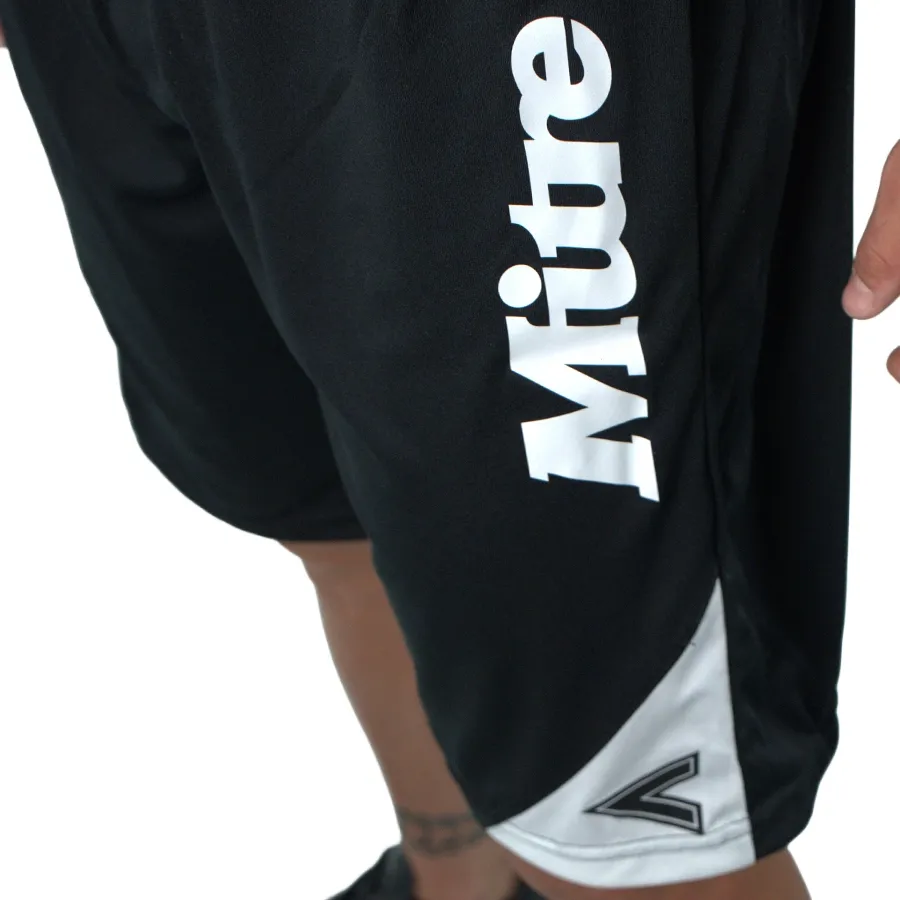 Imagen 3 de 5 de Mitre Shorts  Apolo Gye Ad 25-NEGRO/BLANCO