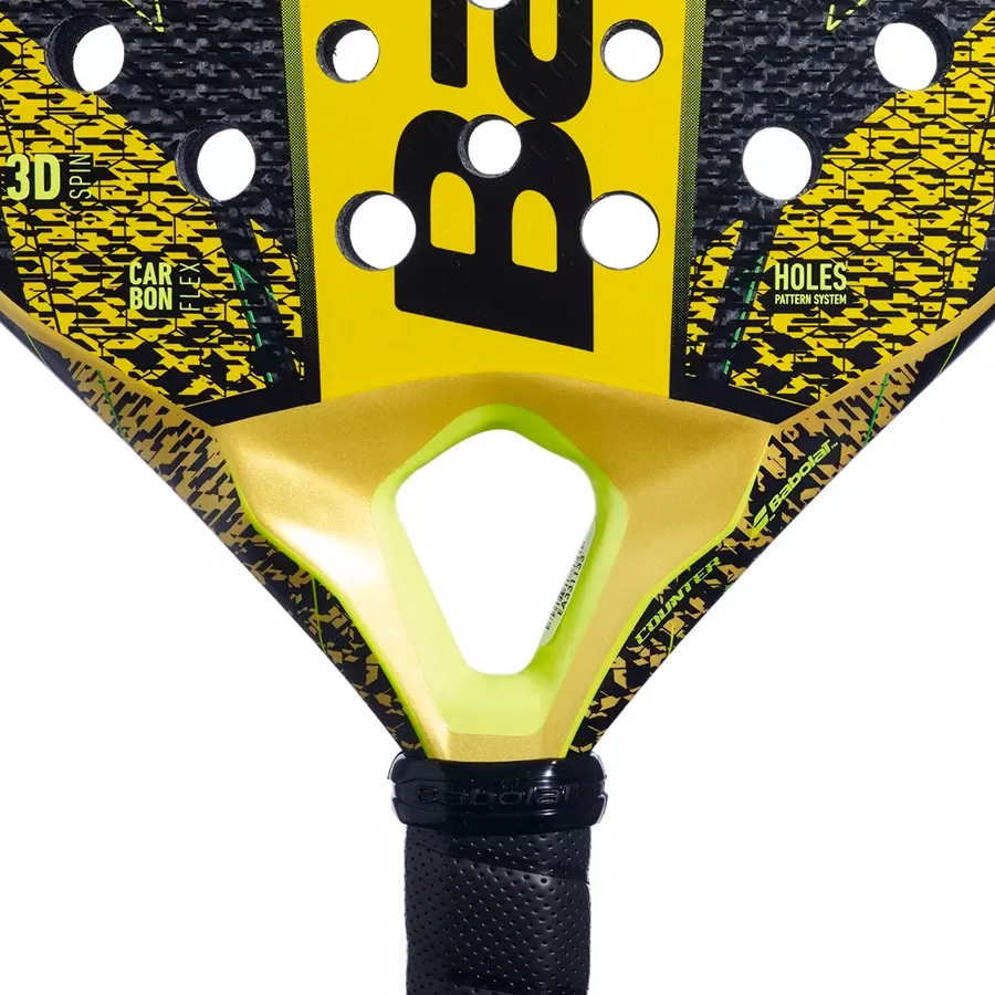 Imagen 3 de 5 de Paleta Babolat Counter Veron-NEGRO/AMARILLO