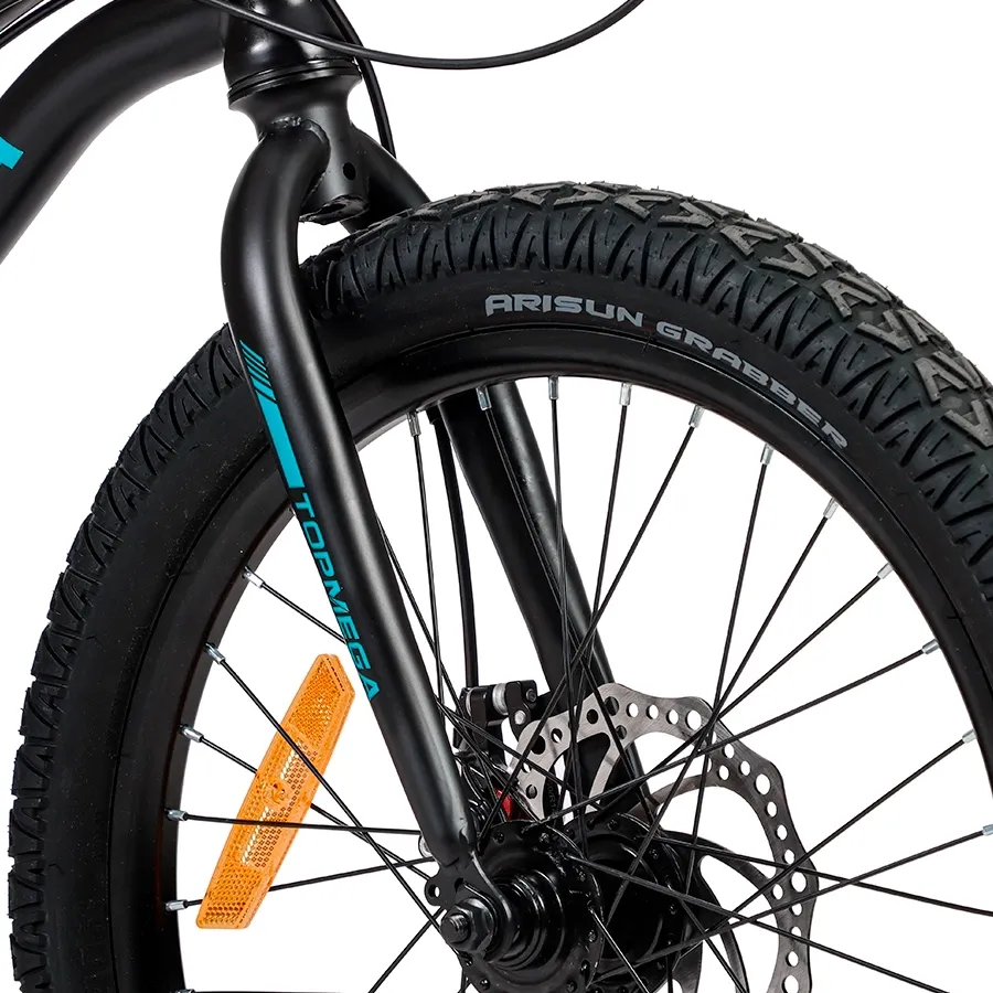 Imagen 4 de 10 de Bicicleta TopMega Slider R20-NEGRO/CELESTE