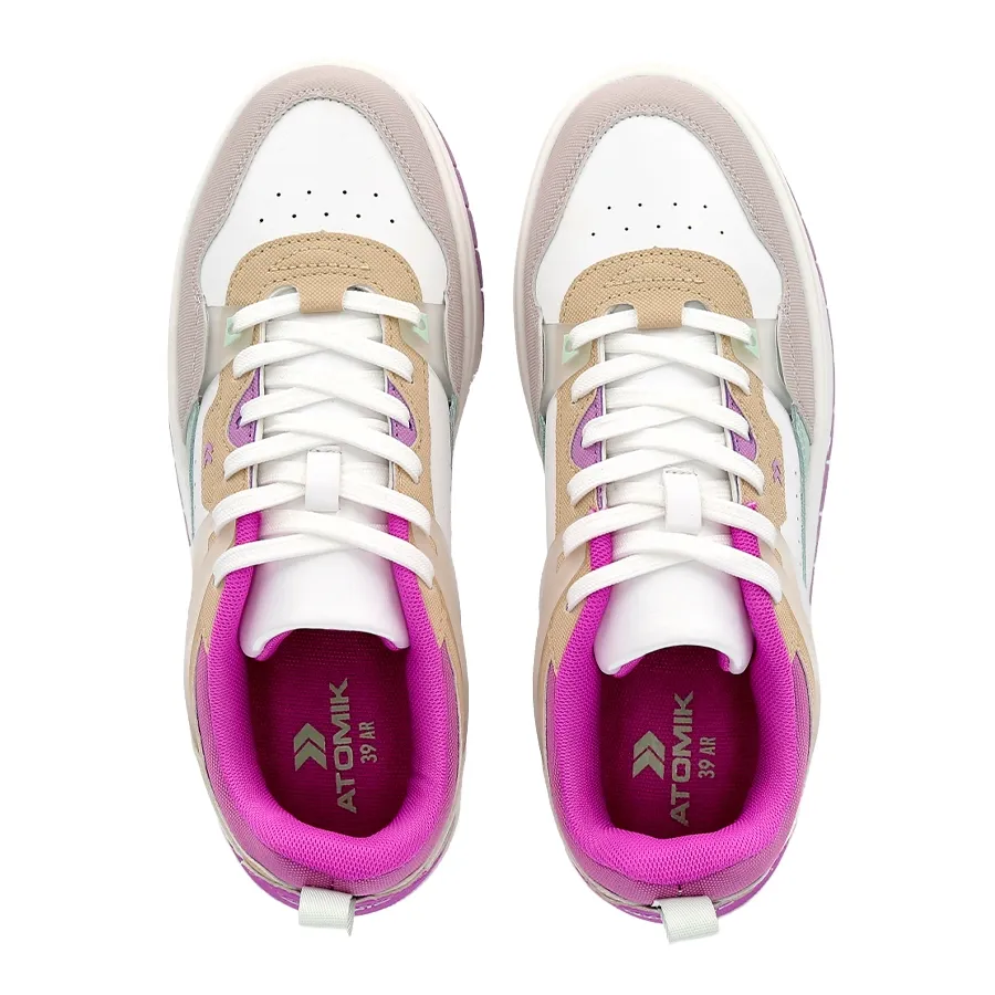 Imagen 3 de 6 de Zapatillas Atomik Casual Urbano Reece M 25-LILA/BEIGE/BLANCO
