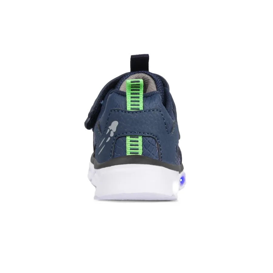 Imagen 2 de 3 de Zapatillas Footy Mini Jurassic Con Luz Led-MARINO/VERDE